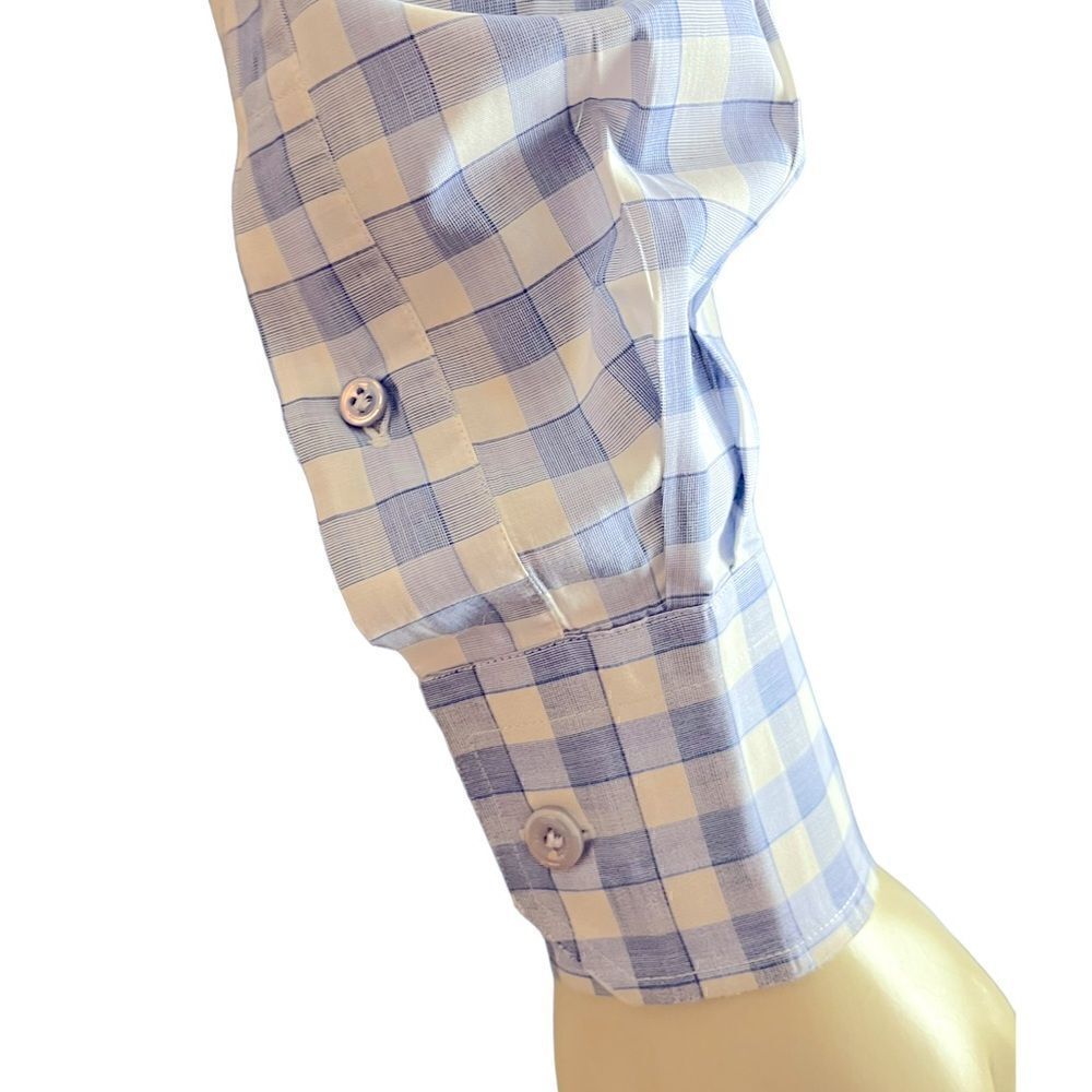 Lanvin Men's L/S Cotton Plaid Casual Dress Shirt Great Condition Size 41/16 - Picture 9 of 9